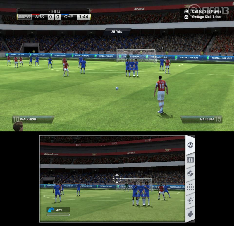 Illustration for article titled Leaked Screens Show How FIFA 13 Works with the Wii U Controller